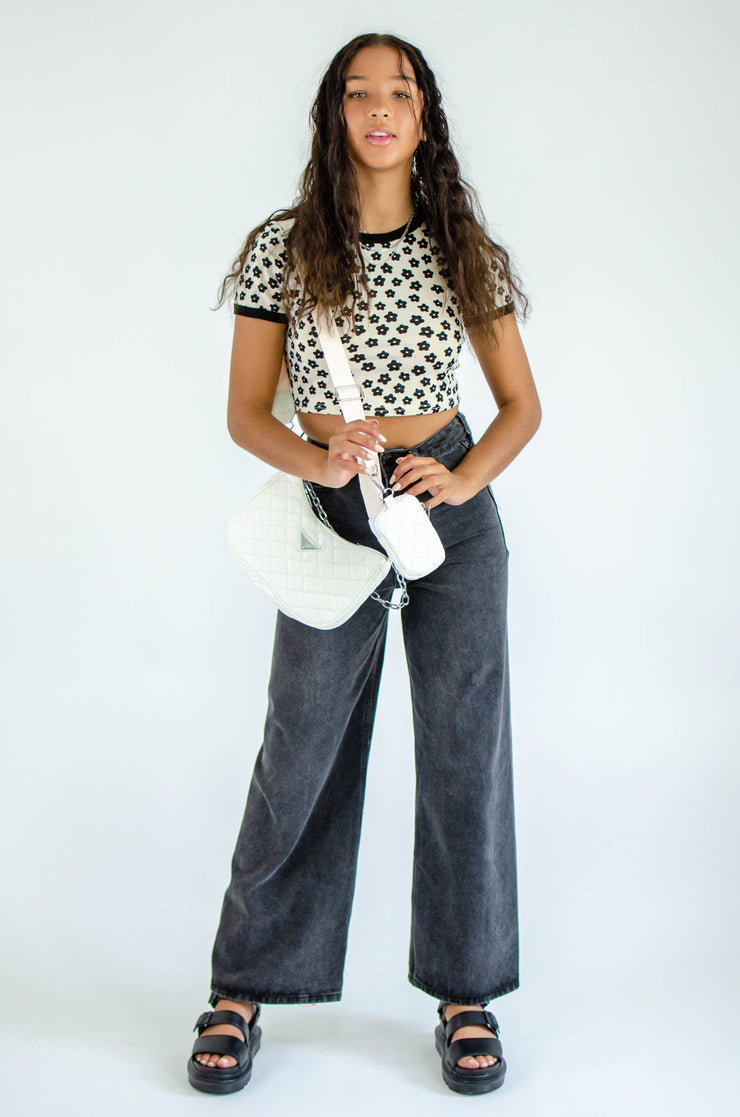 Kelley Wide Leg Jeans Black