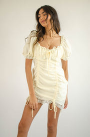 Paris Ruffle Short sleeve Dress Ivory