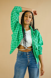 Chey Checkered Jacket Green