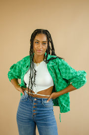 Chey Checkered Jacket Green
