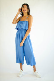 Tasha Cami Crop Jumpsuit Blue