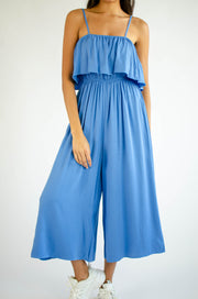 Tasha Cami Crop Jumpsuit Blue