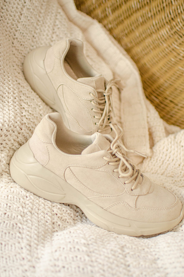 Dayton Suede Chunky Sneakers Taupe