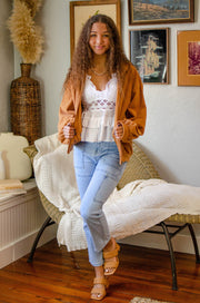 Jessa Fleece Jacket Camel