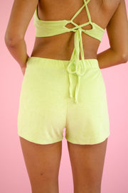 Hillary Terry Cloth Shorts Lime