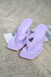 Heidi Braided Heeled Sandals Purple