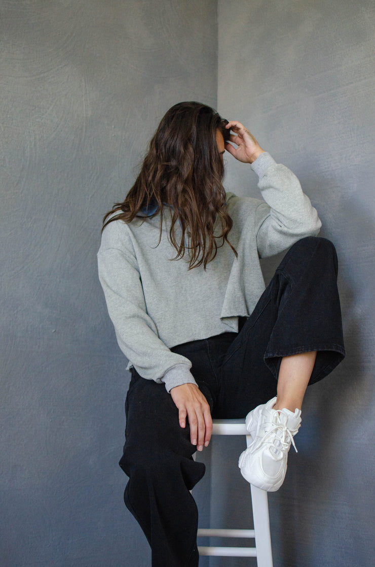 Remi Collared Pullover Grey