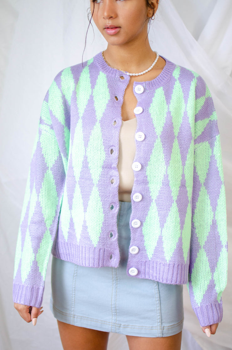 Kyra Knit Cardigan Sweater Green