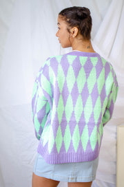 Kyra Knit Cardigan Sweater Green