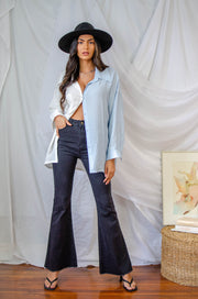 Hannah High Rise Flare Jeans Black
