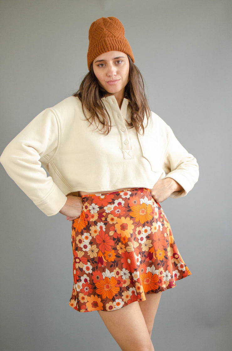 Railey Crop Knit Sweater Cream