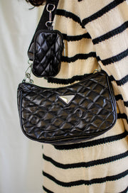 Quilted Crossbody Bag + Coin Purse