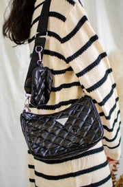 Quilted Crossbody Bag + Coin Purse