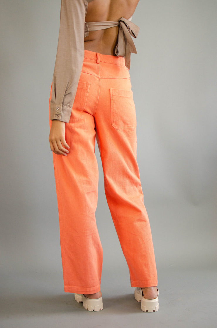 Eliana Cargo Pants Orange