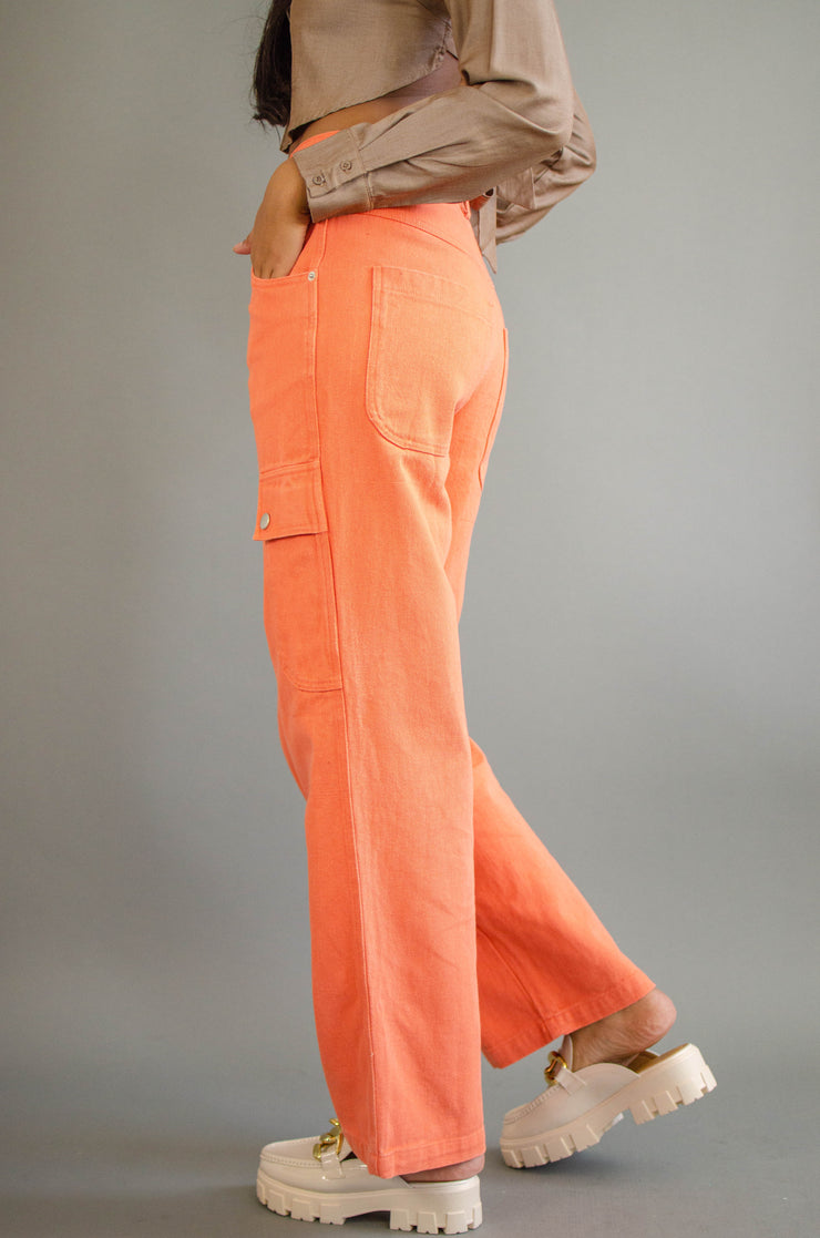 Eliana Cargo Pants Orange