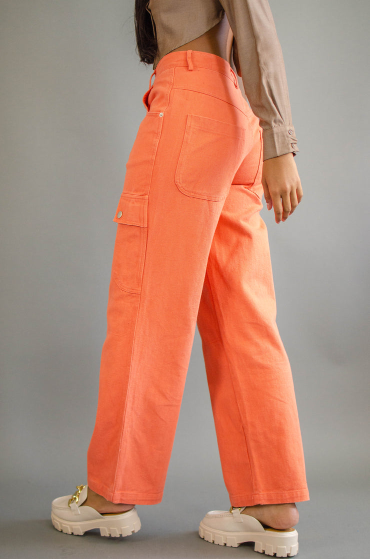 Eliana Cargo Pants Orange