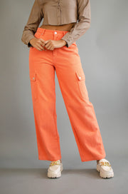 Eliana Cargo Pants Orange