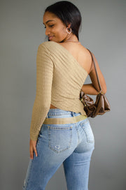 Kristie One Shoulder Top Taupe
