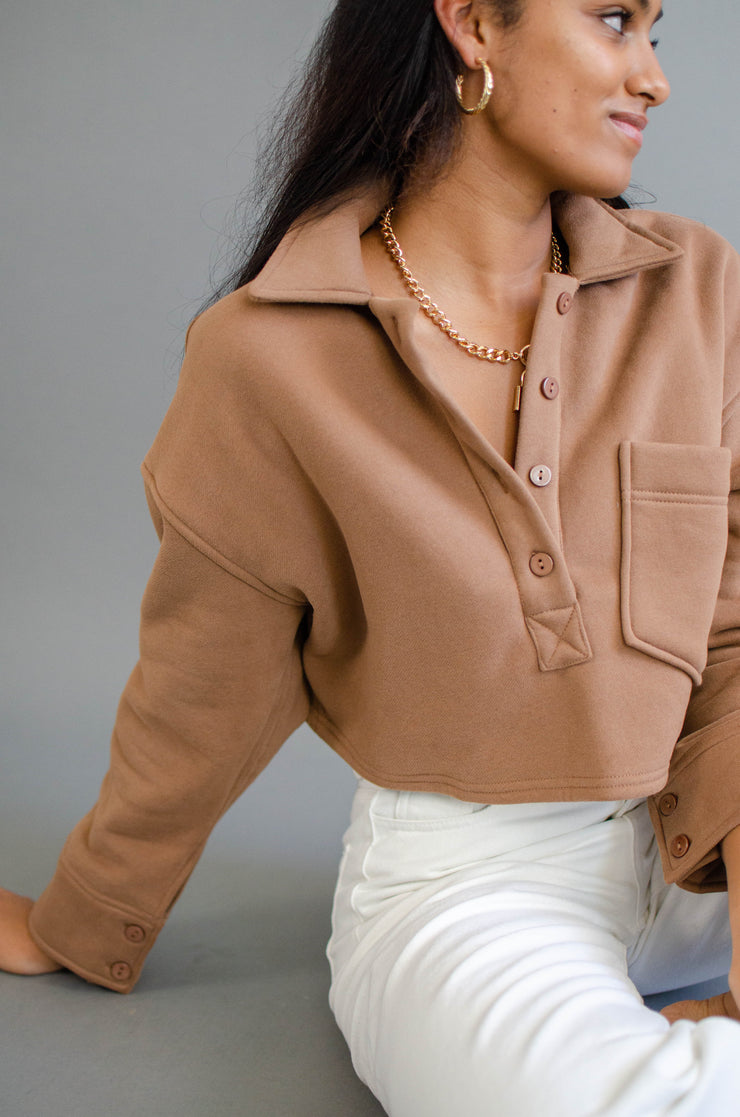 Railey Crop Sweater Mocha