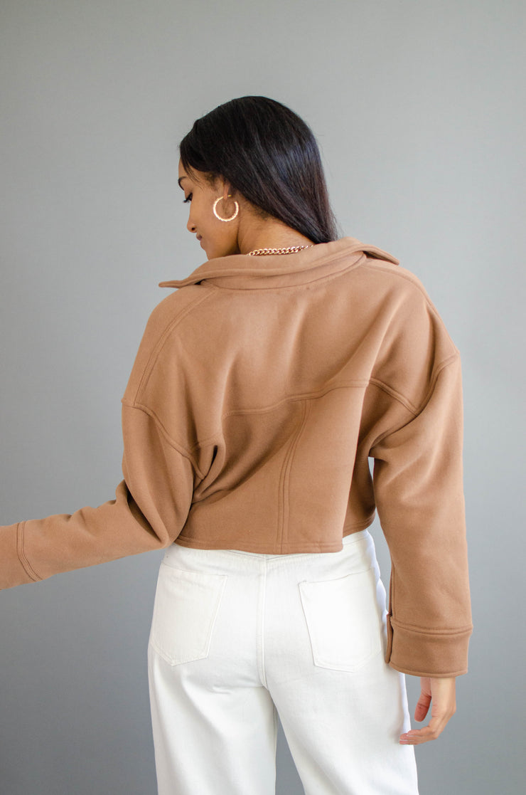 Railey Crop Sweater Mocha