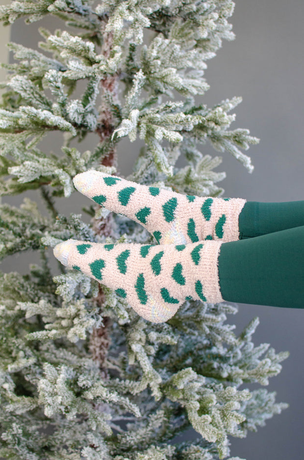 Fuzzy Heart Socks