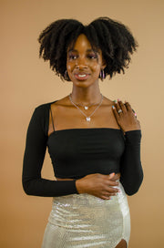 Alix Tank Cardigan Set Black