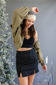 Bria Button Jacket Olive