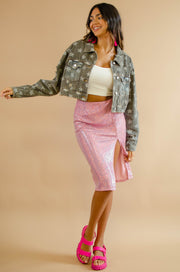Starry Eyes Denim Jacket Black