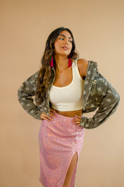 Starry Eyes Denim Jacket Black