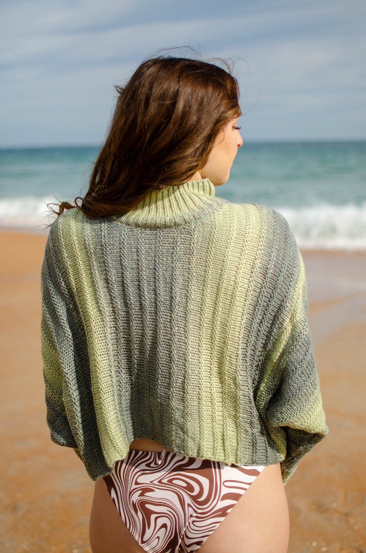 Julissa Striped Sweater Olive