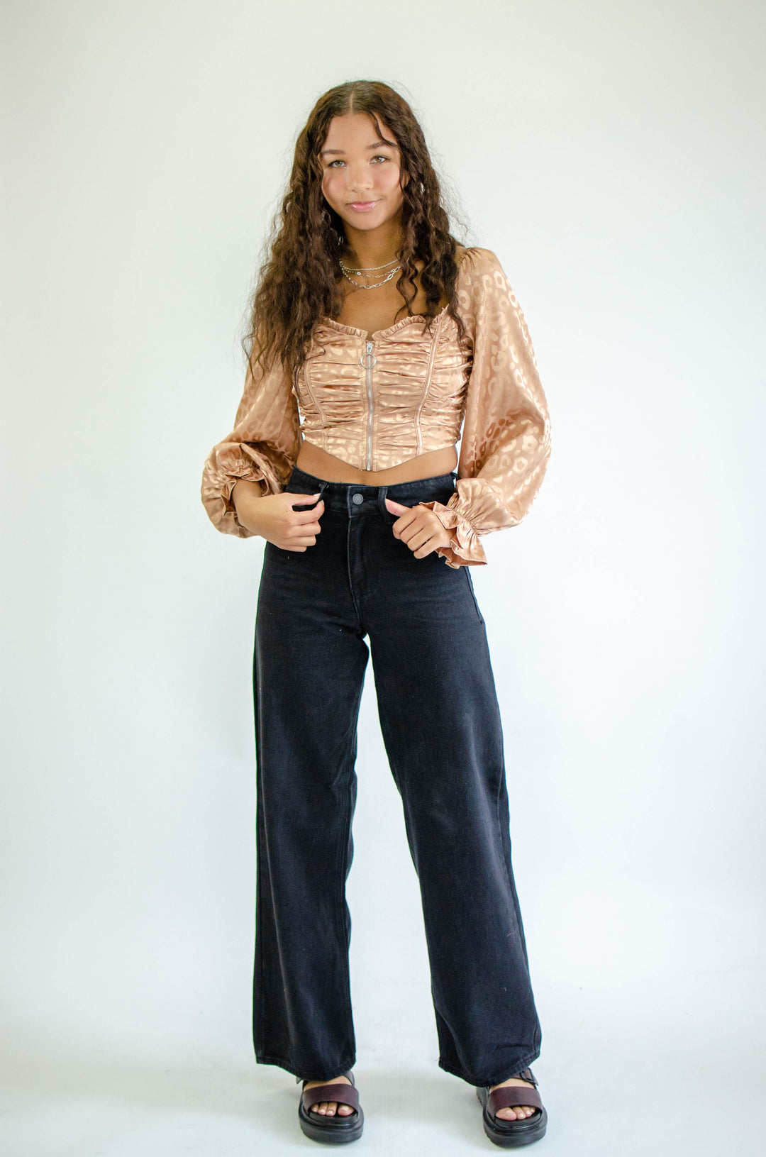 Dixie High Rise Wide Leg Jeans Black – Shellsea