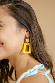 Acrylic Geo Dangle Earrings