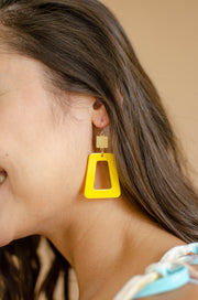 Acrylic Geo Dangle Earrings