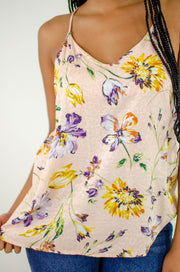 Alaia Floral Tank Blush