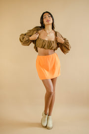 Kait Mini Skirt Orange