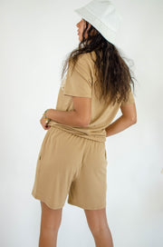 Santorini Knit Shorts Tan