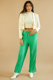 Shanice Plisse Pants Green