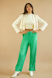 Shanice Plisse Pants Green