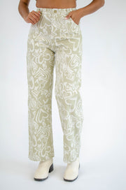 All My Heart Wide Leg Jeans Tan