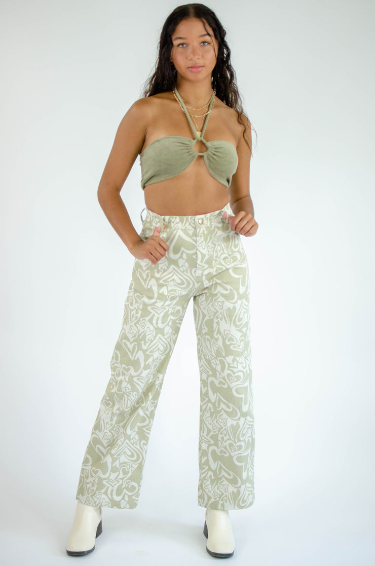 All My Heart Wide Leg Jeans Tan