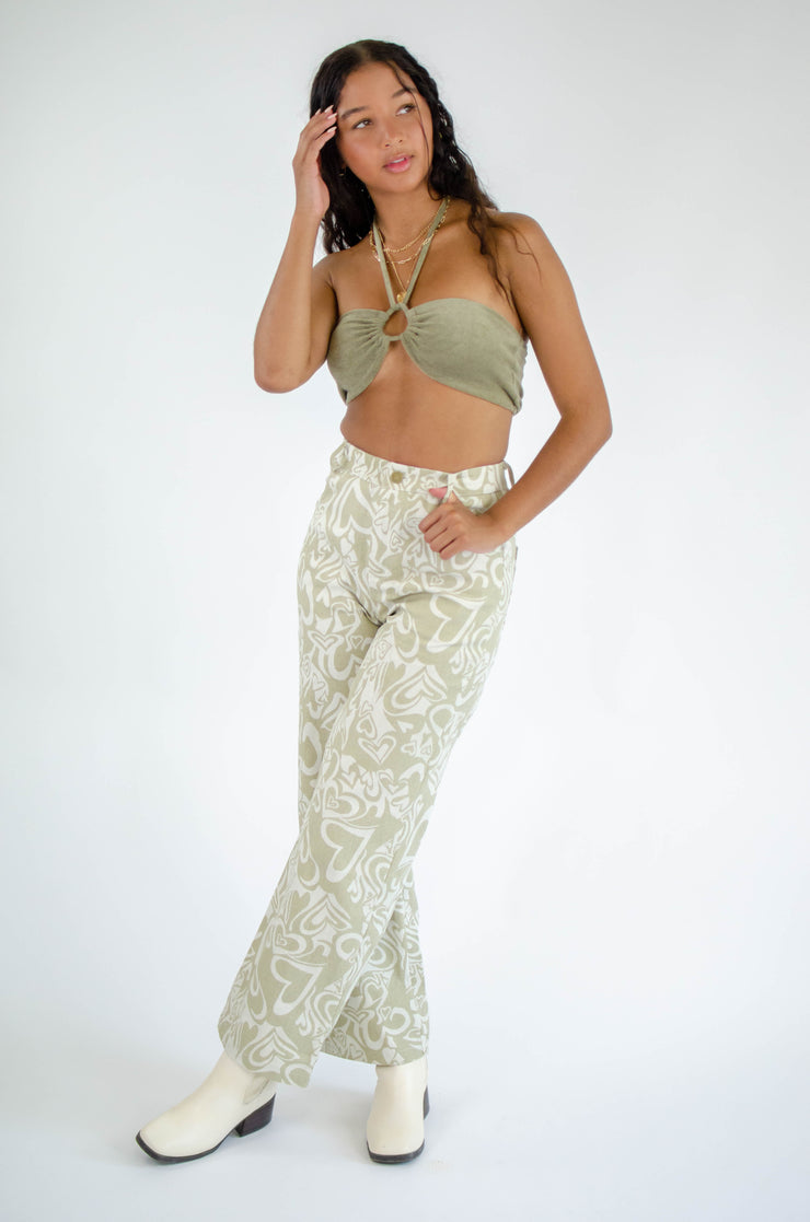All My Heart Wide Leg Jeans Tan