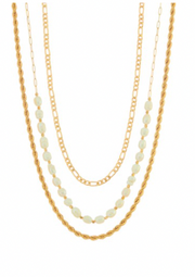 Layered Chain Pearl Necklace
