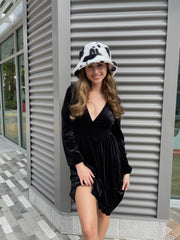 Bonita Velvet Dress Black