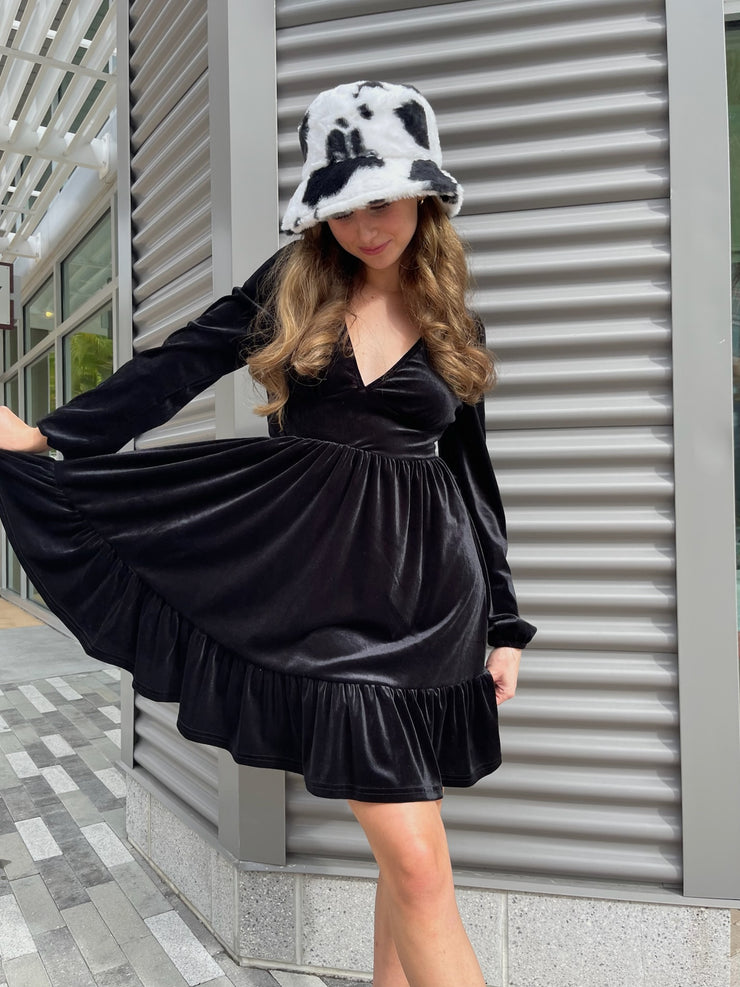 Bonita Velvet Dress Black