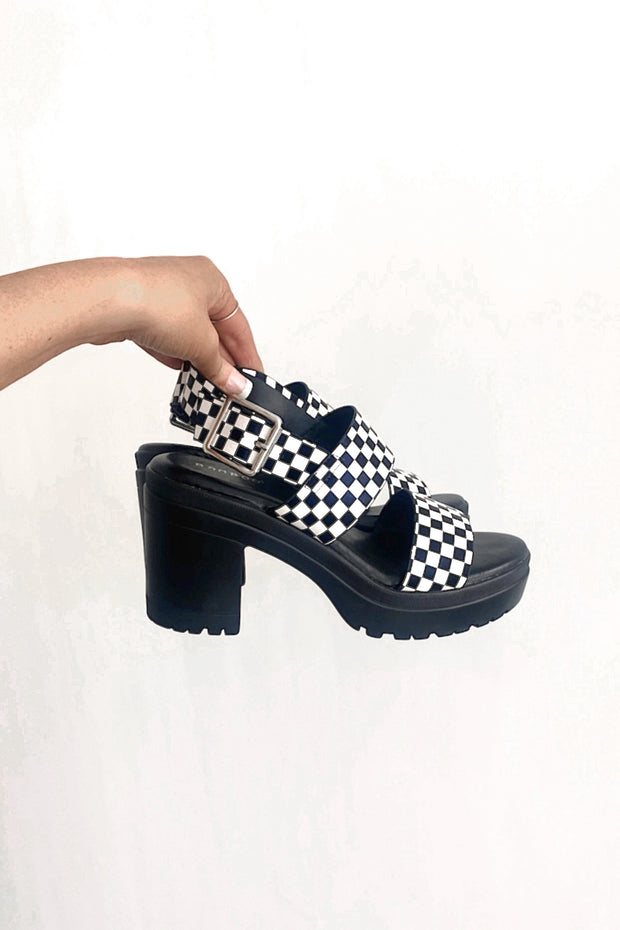Tiffany Platform Sandals Checkered