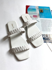 Summer Braided Sandals White