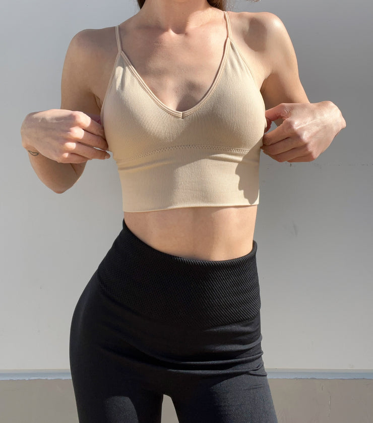 Amelia Seamless Bralette Beige