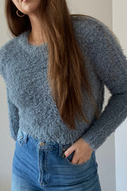 Aria Fuzzy Sweater Blue