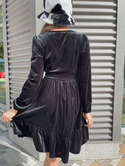 Bonita Velvet Dress Black